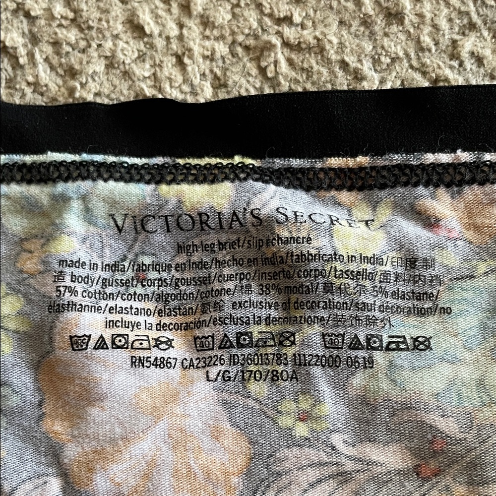 Victoria Secret Multicolor three pair highleg briefs panty Set Sz L - Picture 3 of 11